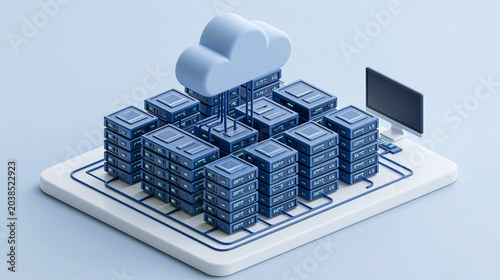 Cloud Computing Server Rack...