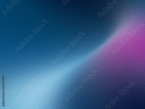 Quadro em tela Körniger blauer und violetter Lichtverlauf mit leuchtender Kante – Moderner abst
