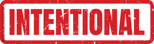 Schilderij op canvas A red rectangular stamp graphic featuring the bold text intentional used for adm