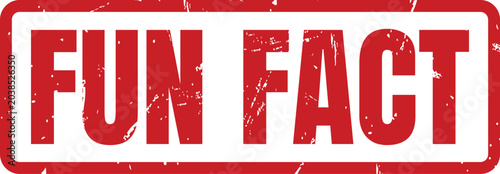Bild auf Leinwand Red rectangular rubber stamp mark with the text Fun Fact in a bold grunge font s