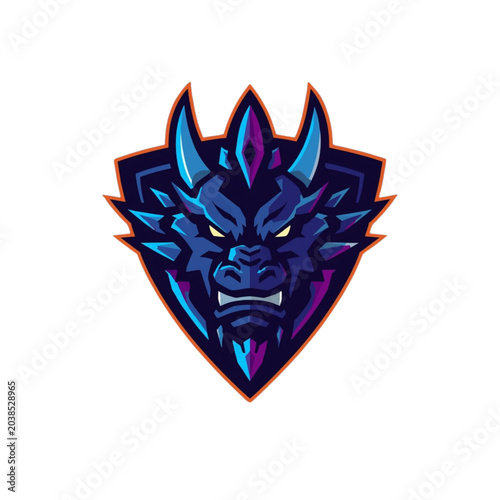 Dragon Esports Mascot Logo Gaming Character Vector Illustration
