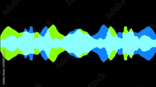 Colorful audio waveform spectrum animation.Spectrum audio animation, Wave form Audio Isolated on background. Audio spectrum wave effect, waveform beats.