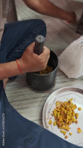 preparing a meal