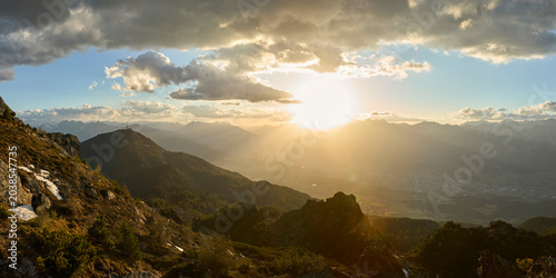 Sonnenuntergang Innsbruck Patscher Kofel