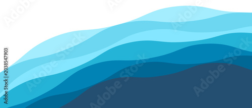 Bild auf Leinwand Blue sea wave background