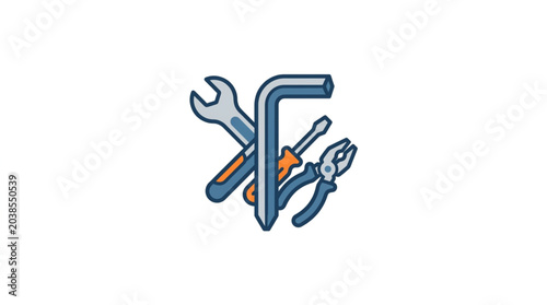 Foto Collection of Various Hand Tools for Repair and Construction.
