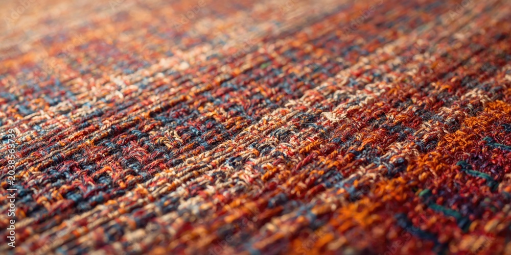 Fototapeta premium Detailed shot of vibrant woven fabric surface