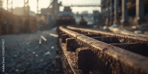 Detailed image of rusty iron bars imparting distinctive textures evoking gourmet cooking artistry in building site