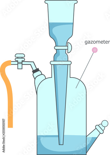 Photography Vector illustration depicting a gas meter