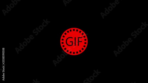 GIF sticker logo icon animation, gif circle, gif icon, 4k