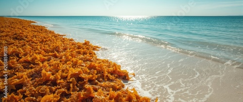 Ecological consequences of sargassum seaweed covering shoreline beaches