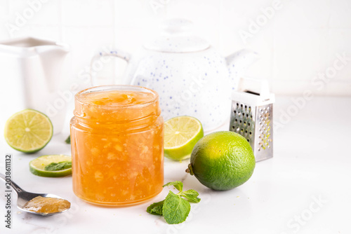 Photos Homemade Sweet and Sour Lime Jam Marmalade, golden citrus marmalade preserves wi