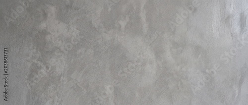 The background of the polished smooth cement surface is medium gray.