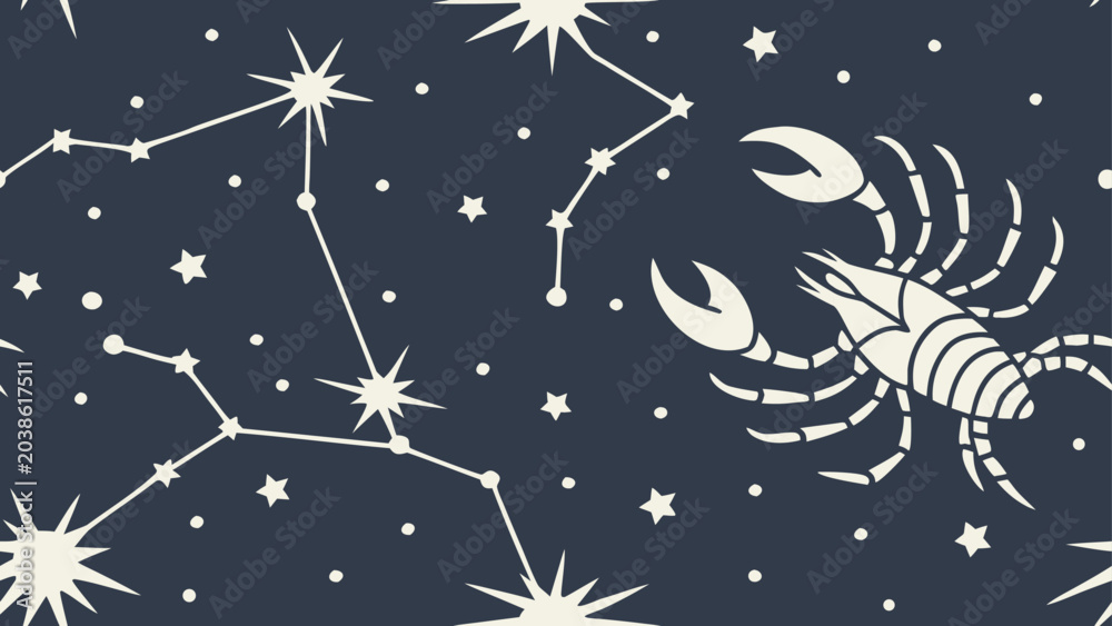 Fototapeta premium faint--glowing-celestial-constellations--(1)