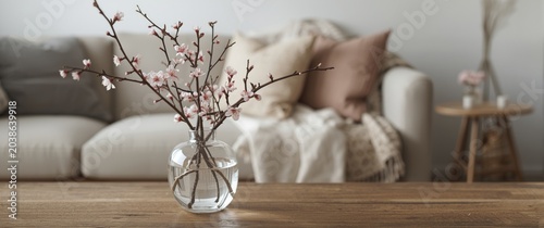 Close shot of cherry blosso...