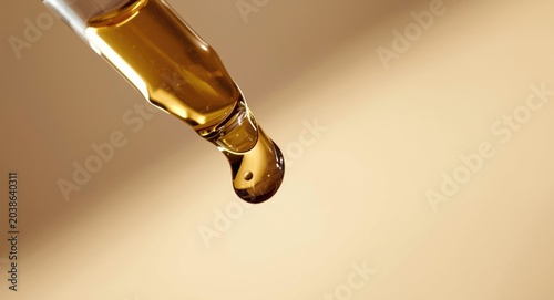 Close up of cosmetic oil dr...