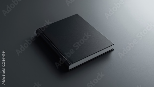 Closed blank book on modern...