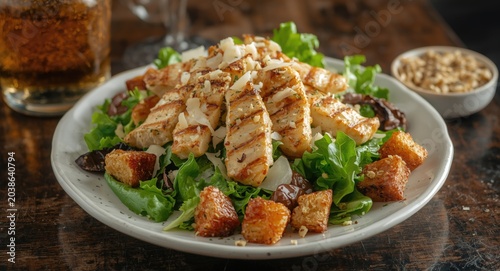 Grilled chicken salad with ...