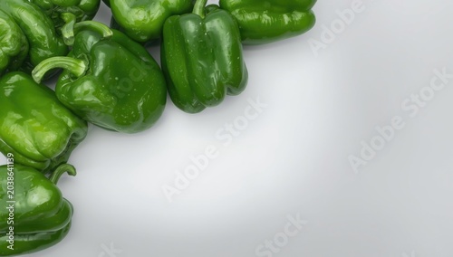 Green bell peppers freshly ...