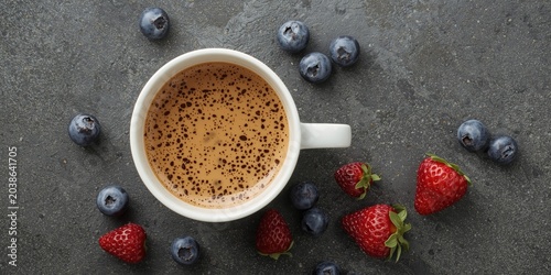 Coffee and berry combinatio...