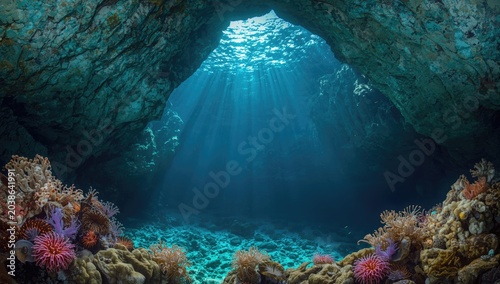 Expansive underwater rock c...
