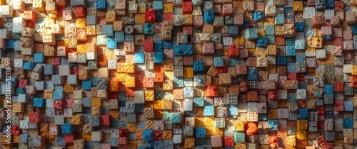 colorful mosaic design feat...