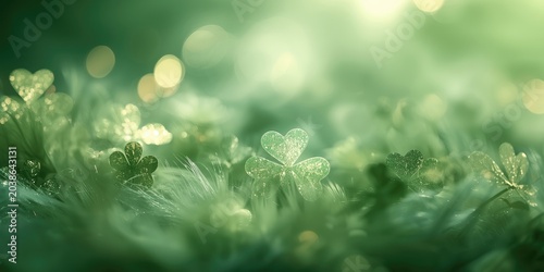 Dreamy green background dec...