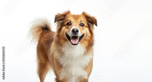 Happy mixed breed rescue do...