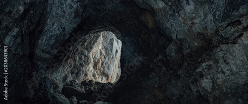 Close interior of a rocky c...