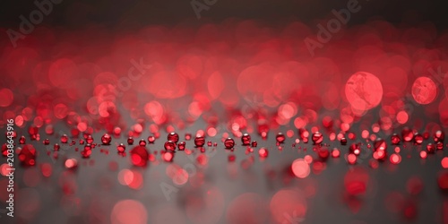 Glossy red dots over a mute...