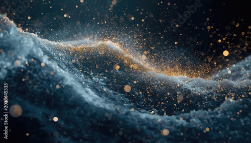 Elegant swirling wave backg...