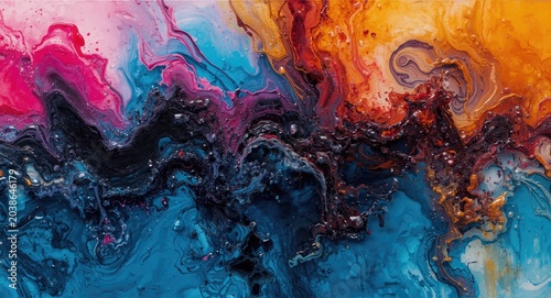 Contemporary abstract paint...