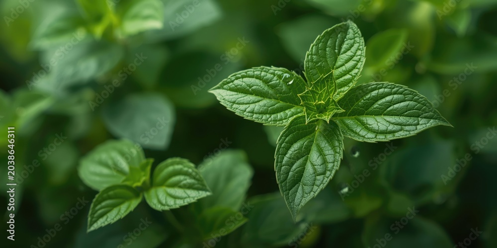 Fototapeta premium Fresh herbal extract formulation with cat's claw and stevia leaves