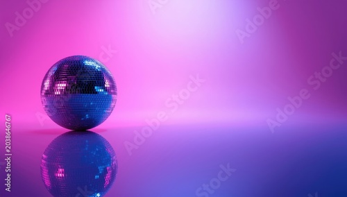 Dazzling disco ball reflect...