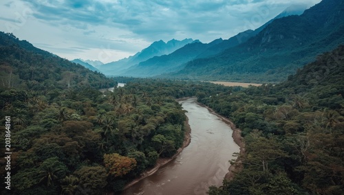 Drone perspective of a rive...