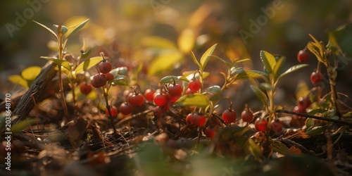 Forest floor macro photo of...
