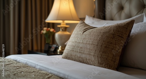 Close up view of a pillow o...