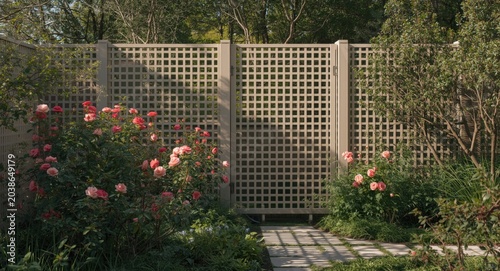 Elegant outdoor garden with...