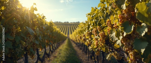 Extensive vineyards growing...