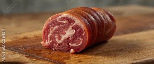 Detailed cured panceta cura...