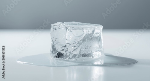 Close up of a large clear i...