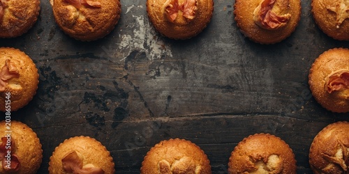 Freshly baked pastries capt...