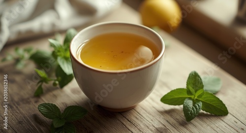 Cup of soothing lemon balm ...