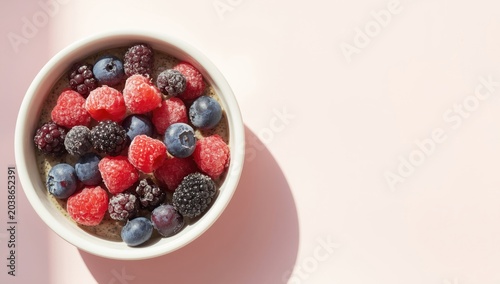 Fresh breakfast pudding wit...