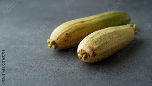 Close shot of two flawed zu...