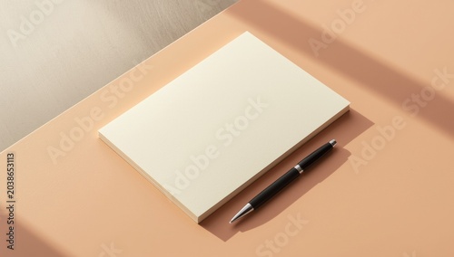 Flat lay image of a blank n...