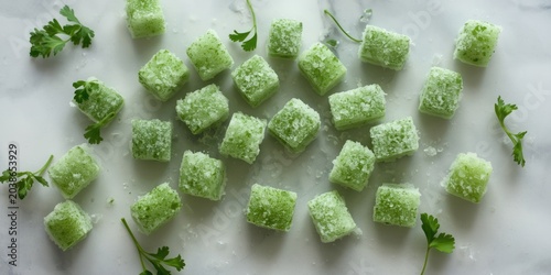 Fresh frozen parsley herb c...