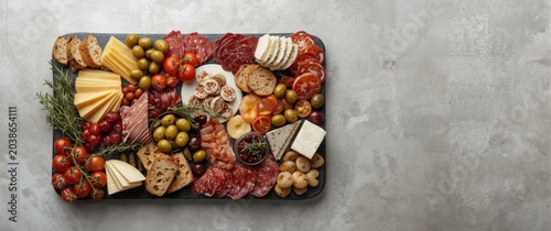 Flat lay of a Mediterranean...