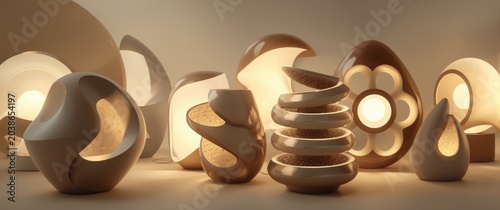 Delightful lamp shapes produce entrancing visual impressions