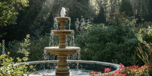 Garden fountain of four sto...